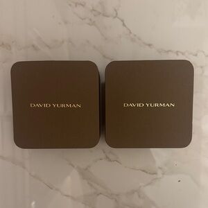 David Yurman Brown Gift Boxes with Gold Lettering
